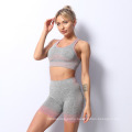 Custom 3 Piece Seamless Yoga Set  Private Label 3PCS Workout Yoga Clothing Set